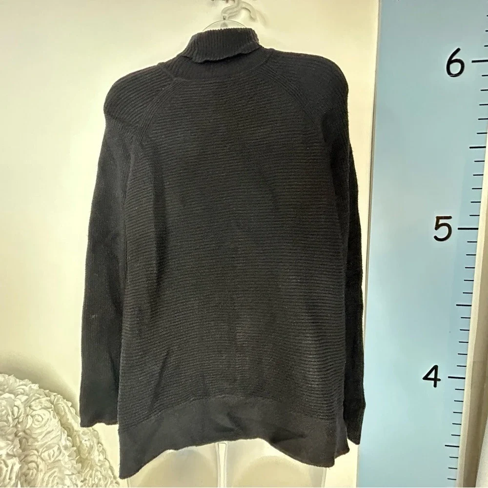Simply Vera Vera Wang Black Goth Turtleneck‎ Sweater w/Tie Small